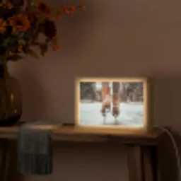 Schaatsen - IJs - Winter - Sneeuw Light Box met kabel (Tafellamp) klein -sfeer4