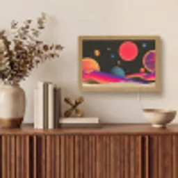 Hemel - Planeten - Felgekleurd Light Box met kabel (Tafellamp) klein -sfeer2