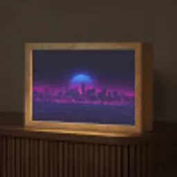 Skyline - Zon - Neon - Rasterpatroon Light Box met kabel (Tafellamp) klein -z3d_website