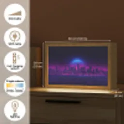 Skyline - Zon - Neon - Rasterpatroon Light Box met kabel (Tafellamp) klein -USP_EN