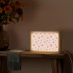 Smiley - Hart - Ogen - Patroon Light Box met kabel (Tafellamp) klein 924 -sfeer4