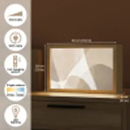 Vloeiende vlakken - Harmonieus - Golvend Light Box met kabel (Tafellamp) klein -USP_EN