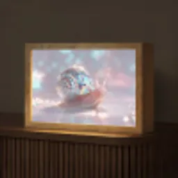 Slak - Disco - Mozaïek - Blauw Light Box met kabel (Tafellamp) klein -z3d_website