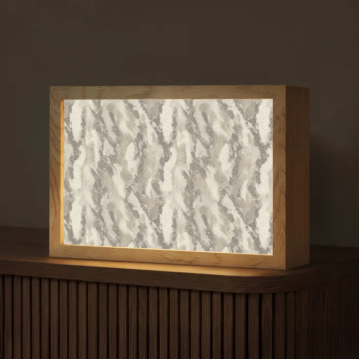 Slang - Patroon - Taupe Light Box met kabel (Tafellamp) klein 924 -z3d_website