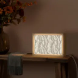 Slang - Patroon - Taupe Light Box met kabel (Tafellamp) klein 924 -sfeer4