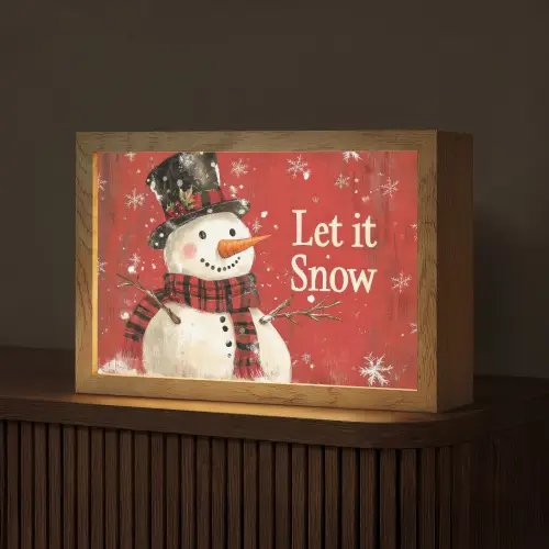 Sneeuwpret - Winter - Sneeuwpop Light Box met kabel (Tafellamp) klein -z3d_website