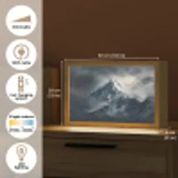 Sneeuw - Berg - Wolken Light Box met kabel (Tafellamp) klein -USP_EN