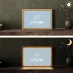 Sneeuw - Winter - Blauw - Let it snow Light Box met kabel (Tafellamp) klein -sfeer3