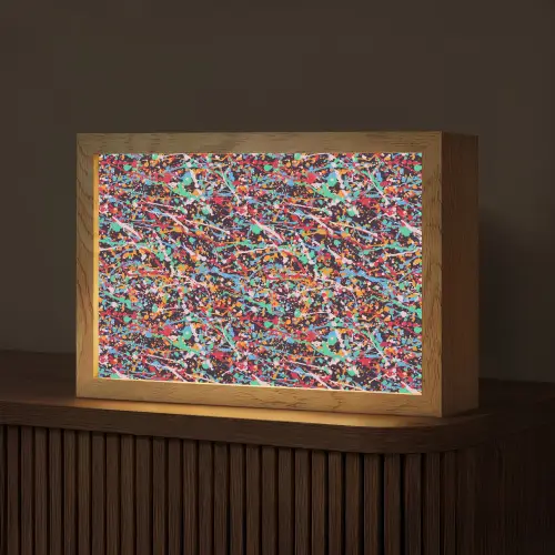 Spat - Abstract - Waterverf - Multi Light Box met kabel (Tafellamp) klein 924 -z3d_website