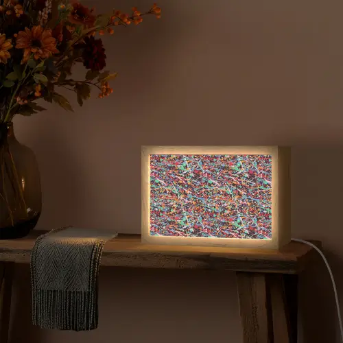 Spat - Abstract - Waterverf - Multi Light Box met kabel (Tafellamp) klein 924 -sfeer4