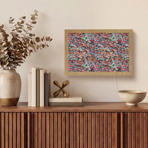 Spat - Abstract - Waterverf - Multi Light Box met kabel (Tafellamp) klein 924 -sfeer2