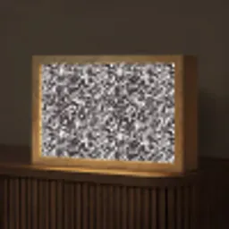 Spat - Stippen - Zwart - Wit Light Box met kabel (Tafellamp) klein 924 -z3d_website