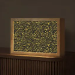 Spat - Waterverf - Geel - Zwart Light Box met kabel (Tafellamp) klein 924 -z3d_website