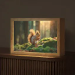 Eekhoorn - Nootje - Gras Light Box met kabel (Tafellamp) klein -z3d_website