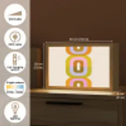 Stapel - Vormen - Geblokt - Oranje Light Box met kabel (Tafellamp) klein -USP_EN