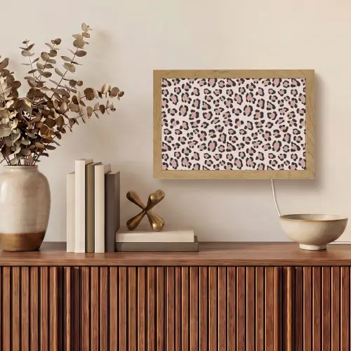 Vlekken - Beige - Luipaard Light Box met kabel (Tafellamp) klein 924 -sfeer2