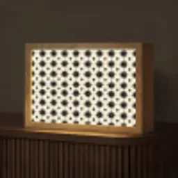 Stervormen - Geometrisch - Zwart Light Box met kabel (Tafellamp) klein 924 -z3d_website