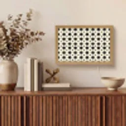 Stervormen - Geometrisch - Zwart Light Box met kabel (Tafellamp) klein 924 -sfeer2