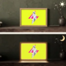Beeld - Man - Bliksemschicht - Geel Light Box met kabel (Tafellamp) klein -sfeer3