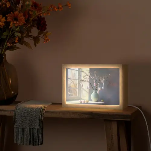 Stilleven - Vaas - Paastak Light Box met kabel (Tafellamp) klein -sfeer4