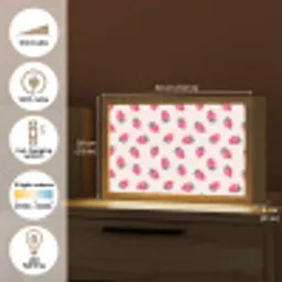 Aardbeien - Rood - Roze - Patroon Light Box met kabel (Tafellamp) klein 924 -USP_EN