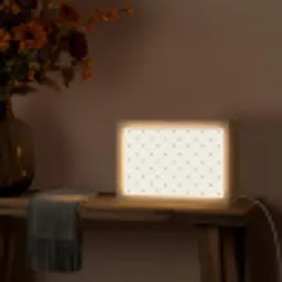 Streep - Hart - Wit - Zwart Light Box met kabel (Tafellamp) klein 924 -sfeer4