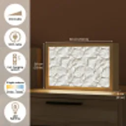 Structuur - Rots - Wit Light Box met kabel (Tafellamp) klein 924 -USP_EN