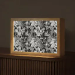 Zomer - Vlinder - Zwart - Grijs Light Box met kabel (Tafellamp) klein 924 -z3d_website