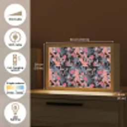 Zomer - Vlinder - Zwart - Roze Light Box met kabel (Tafellamp) klein 924 -USP_EN