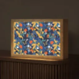 Zomer - Vlinder - Marineblauw - Blauw Light Box met kabel (Tafellamp) klein 924 -z3d_website