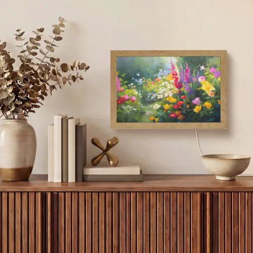 Zomertuin - Sfeervol - Bloemen Light Box met kabel (Tafellamp) klein -sfeer2
