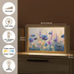 Zomers - Wilde bloemen - Penseelstreken Light Box met kabel (Tafellamp) klein -USP_EN