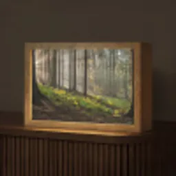 Zon - Takken - Bomen - Bos - Natuur Light Box met kabel (Tafellamp) klein -z3d_website