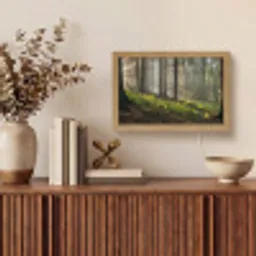 Zon - Takken - Bomen - Bos - Natuur Light Box met kabel (Tafellamp) klein -sfeer2