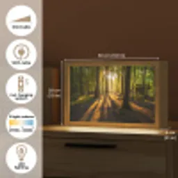 Zon - Bomen - Bos - Landschap - Natuur Light Box met kabel (Tafellamp) klein -USP_EN