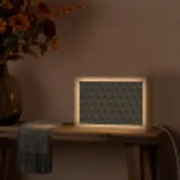 Zonnestraal - Zwart - Goud - Stippen Light Box met kabel (Tafellamp) klein 924 -sfeer4