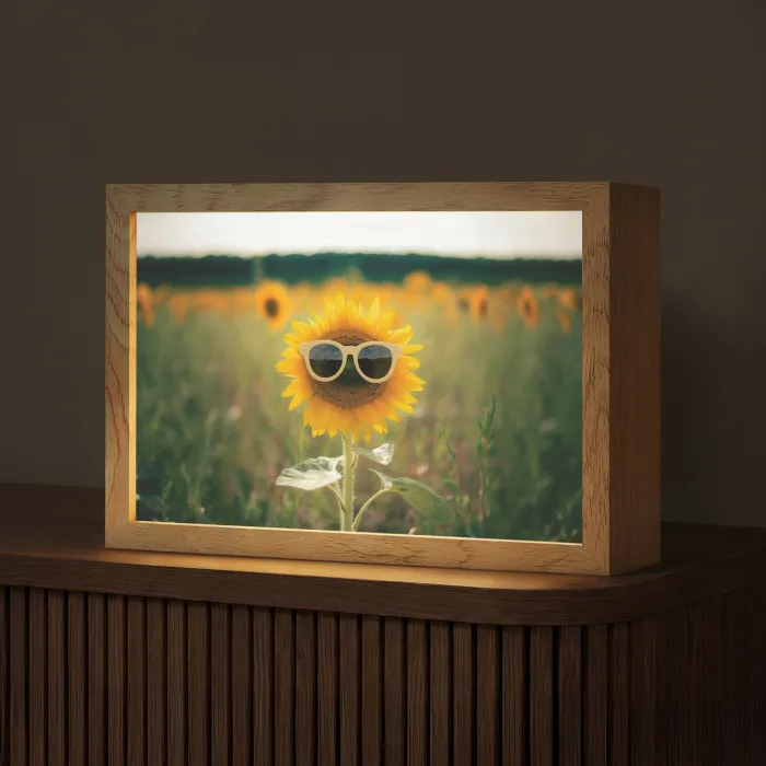 Zonnebloem - Veld - Zonnebril Light Box met kabel (Tafellamp) klein -z3d_website
