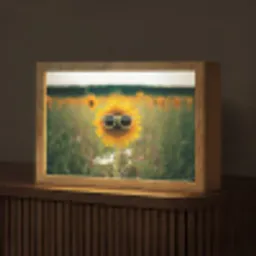 Zonnebloem - Veld - Zonnebril Light Box met kabel (Tafellamp) klein -z3d_website