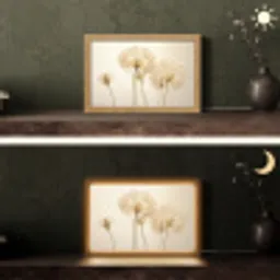 Zonlicht - Paardenbloem - Botanisch - Bloemen Light Box met kabel (Tafellamp) klein -sfeer3
