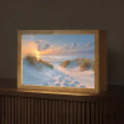 Zonsondergang - Strand - Natuur - Zee - Zomer Light Box met kabel (Tafellamp) klein -z3d_website