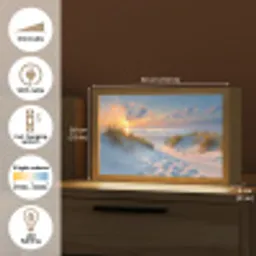 Zonsondergang - Strand - Natuur - Zee - Zomer Light Box met kabel (Tafellamp) klein -USP_EN