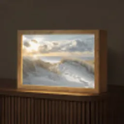 Zonsondergang - Duinen - Planten - Natuur - Strand Light Box met kabel (Tafellamp) klein -z3d_website