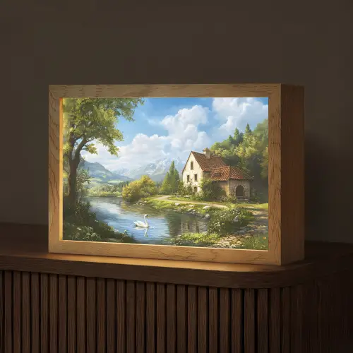 Zwaan - Bomen - Rust Light Box met kabel (Tafellamp) klein -z3d_website
