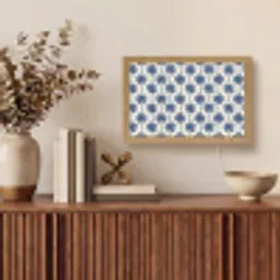 Symmetrisch - Palm - Blauw Light Box met kabel (Tafellamp) klein 924 -sfeer2