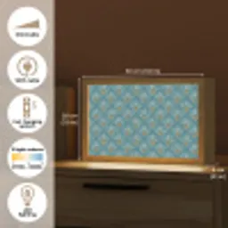 Symmetrisch - Patroon - Blauw Light Box met kabel (Tafellamp) klein 924 -USP_EN