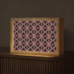 Symmetrisch - Tegel - Burgundy Light Box met kabel (Tafellamp) klein 924 -z3d_website