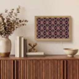 Symmetrisch - Tegel - Burgundy Light Box met kabel (Tafellamp) klein 924 -sfeer2