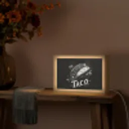 Taco - Kruiden - Witte krijtstijl - Tekst Light Box met kabel (Tafellamp) klein -sfeer4