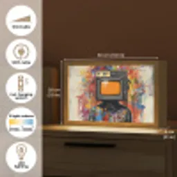 Televisie - Graffiti - Mens - Kleuren Light Box met kabel (Tafellamp) klein -USP_EN