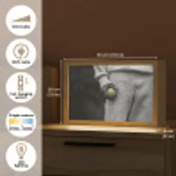 Tennisbal - Zwart - Wit Light Box met kabel (Tafellamp) klein -USP_EN